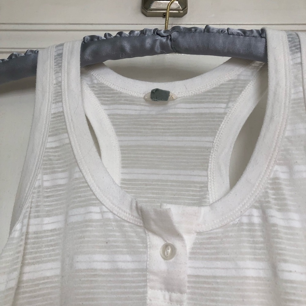 FOSSIL Y2K White Burnout Racerback Tank XS - Picture 7 of 14